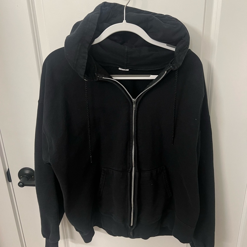 Men's Black Hooded Jacket